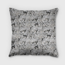 Подушка квадратная Светло серый абстрактный, цвет: 3D-принт