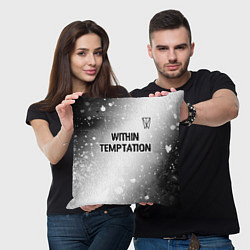 Подушка квадратная Within Temptation glitch на светлом фоне: символ с, цвет: 3D-принт — фото 2