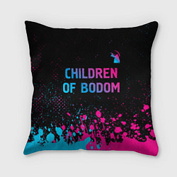 Подушка квадратная Children of Bodom - neon gradient: символ сверху