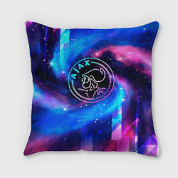 Подушка квадратная Ajax неоновый космос, цвет: 3D-принт