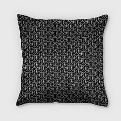 Подушка квадратная Милые Чёрные Мордочки Котов, цвет: 3D-принт