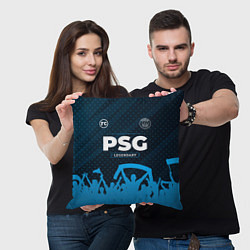 Подушка квадратная PSG legendary форма фанатов, цвет: 3D-принт — фото 2