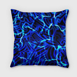 Подушка квадратная Удар неоновой молнии, цвет: 3D-принт