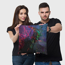 Подушка квадратная Corey Taylor-Slipknot, цвет: 3D-принт — фото 2