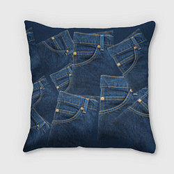 Подушка квадратная Джинсовка jeans, цвет: 3D-принт