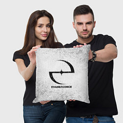 Подушка квадратная Evanescence с потертостями на светлом фоне, цвет: 3D-принт — фото 2