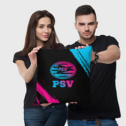 Подушка квадратная PSV - neon gradient, цвет: 3D-принт — фото 2