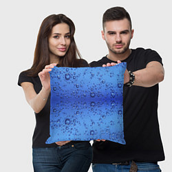 Подушка квадратная Капли воды - текстура, цвет: 3D-принт — фото 2