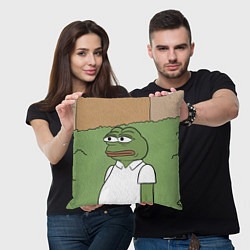 Подушка квадратная Pepe Gomer прячется в кусты, цвет: 3D-принт — фото 2