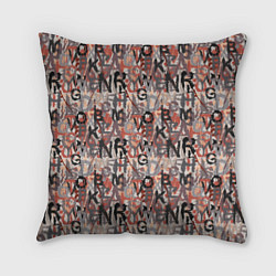 Подушка квадратная Буквы краской, цвет: 3D-принт