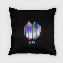 Подушка квадратная BTS gradient logo, цвет: 3D-принт