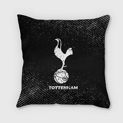Подушка квадратная Tottenham с потертостями на темном фоне, цвет: 3D-принт