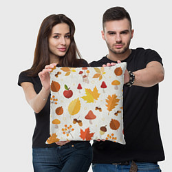 Подушка квадратная Осенние дары природы, цвет: 3D-принт — фото 2