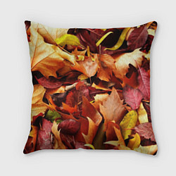 Подушка квадратная Куча осенних листьев, цвет: 3D-принт