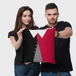 Подушка квадратная Праздничный новогодний карнавальный костюм Буратин, цвет: 3D-принт — фото 2