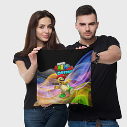 Подушка квадратная Super Mario Odyssey - Hero turtle Koopa Troopa, цвет: 3D-принт — фото 2