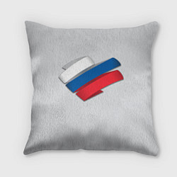 Подушка квадратная Триколор - ленточки, цвет: 3D-принт