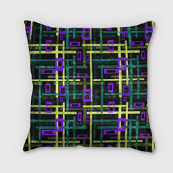 Подушка квадратная Геометрический узор с мраморной текстурой, цвет: 3D-принт