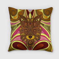 Подушка квадратная Изображение лисы, цвет: 3D-принт