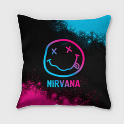 Подушка квадратная Nirvana - neon gradient, цвет: 3D-принт