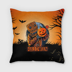 Подушка квадратная Хэллоуин убийца с тыквой, цвет: 3D-принт