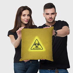 Подушка квадратная Biohazard - биологическая опасность, цвет: 3D-принт — фото 2