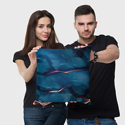 Подушка квадратная Броня из магического синего камня, цвет: 3D-принт — фото 2