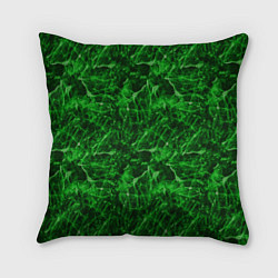 Подушка квадратная Зелёный лёд - текстура, цвет: 3D-принт
