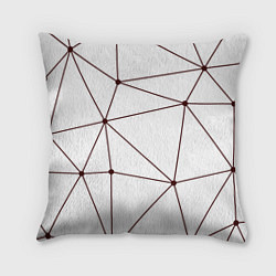 Подушка квадратная Геометрические линии на белом фоне, цвет: 3D-принт