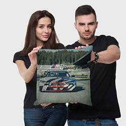 Подушка квадратная BMW M Power - Motorsport - Racing team, цвет: 3D-принт — фото 2