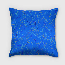 Подушка квадратная Особый Сине-голубой абстрактный, цвет: 3D-принт