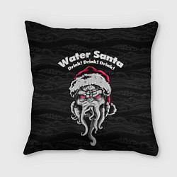 Подушка квадратная Water Santa, цвет: 3D-принт