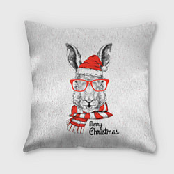Подушка квадратная Santa Rabbit Merry Christmas!, цвет: 3D-принт