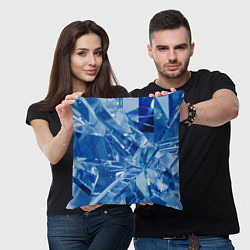 Подушка квадратная Кристаллики, цвет: 3D-принт — фото 2