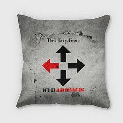 Подушка квадратная Outsider Album Inspirations - Three Days Grace, цвет: 3D-принт