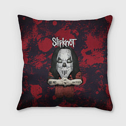 Подушка квадратная Slipknot dark red, цвет: 3D-принт
