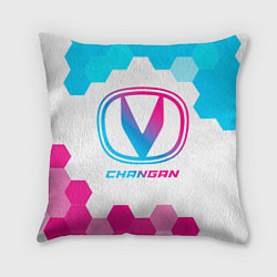 Подушка квадратная Changan neon gradient style, цвет: 3D-принт