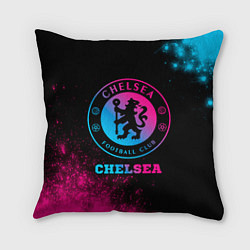 Подушка квадратная Chelsea - neon gradient, цвет: 3D-принт