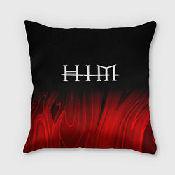 Подушка квадратная HIM red plasma, цвет: 3D-принт