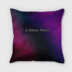 Подушка квадратная A Silent Voice gradient space, цвет: 3D-принт