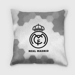 Подушка квадратная Real Madrid sport на светлом фоне, цвет: 3D-принт