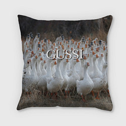 Подушка квадратная Стая гусей - Gussi, цвет: 3D-принт