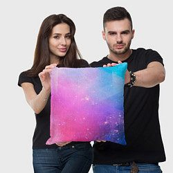 Подушка квадратная Звёздное геометрическое небо, цвет: 3D-принт — фото 2