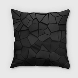 Подушка квадратная Черные стальные плиты, цвет: 3D-принт