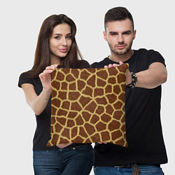 Подушка квадратная Текстура жирафа, цвет: 3D-принт — фото 2