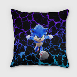 Подушка квадратная Sonic неоновый мрамор, цвет: 3D-принт