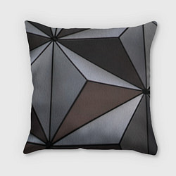 Подушка квадратная Металлическая геометрическая броня, цвет: 3D-принт