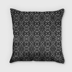 Подушка квадратная Черно-белый геометрический узор Скандинавия, цвет: 3D-принт