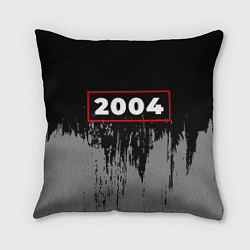 Подушка квадратная 2004 - в красной рамке на темном, цвет: 3D-принт