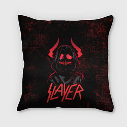 Подушка квадратная Slayer - рок 80-х, цвет: 3D-принт